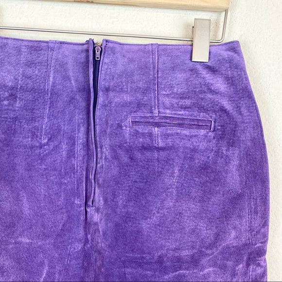The Limited Skirt Purple Leather Pencil - Picture 5 of 11